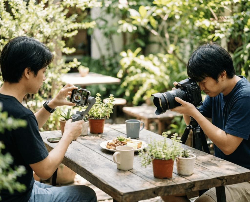 diferencias entre grabar con móvil y producción audiovisual profesional